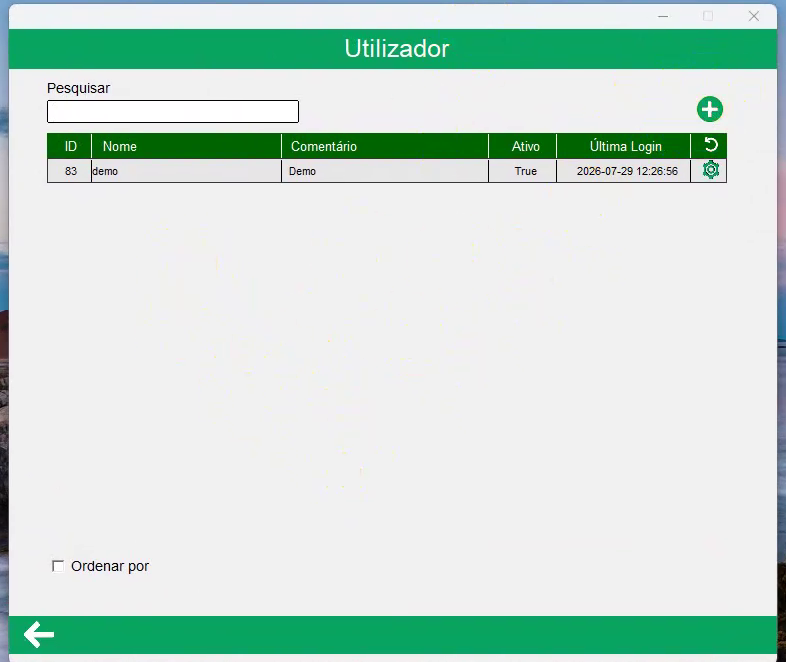 Lista de utilizadores